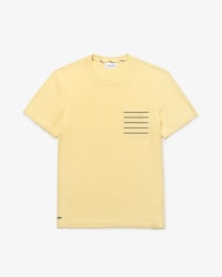 Men's Crew Neck Striped Pocket Cotton Jersey T-shirt