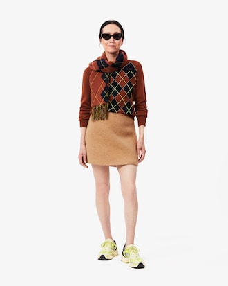 Short Straight Pure Wool Skirt