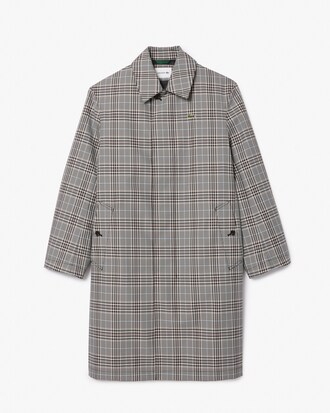 Lightweight Water-Repellent Checked Coat
