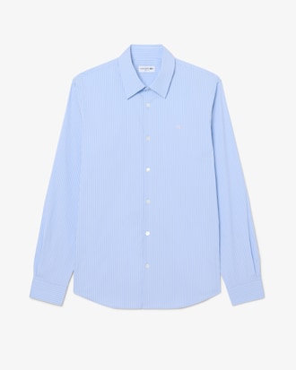 Slim Fit Striped Stretch Poplin Shirt