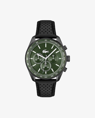 Boston Leather Chronograph Watch
