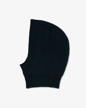 Runway Rib Knit Felted Wool Balaclava