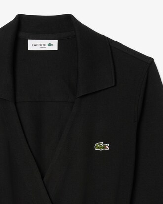 Slim Fit Polo Collar Wrap Dress
