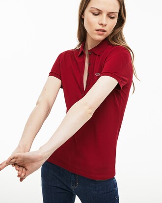 Women's Lacoste Slim Fit Stretch Mini Cotton Piqu&eacute; Polo Shirt