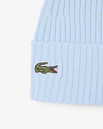 Rib Knit Brushed Wool Beanie
