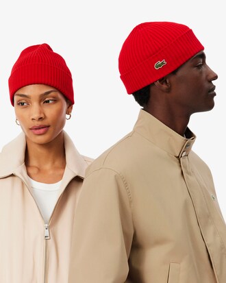 Rib Knit Brushed Wool Beanie