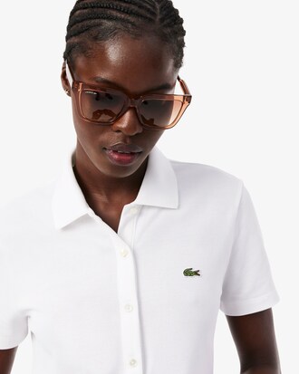 Stretch Piqu&eacute; Polo Collar Playsuit