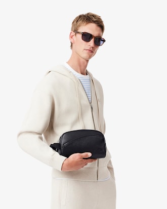 Angy Grain Leather Toiletry Bag