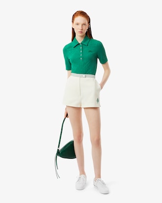 Runway Slim Fit Monogram Jacquard Polo