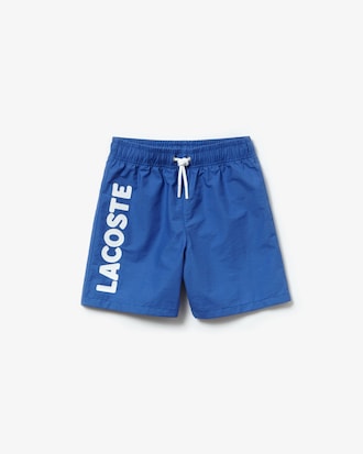 Boys' Lacoste Lettering Canvas Swimming Trunks