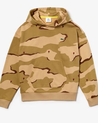 Men's Lacoste LIVE Camouflage Print Fleece Hoodie