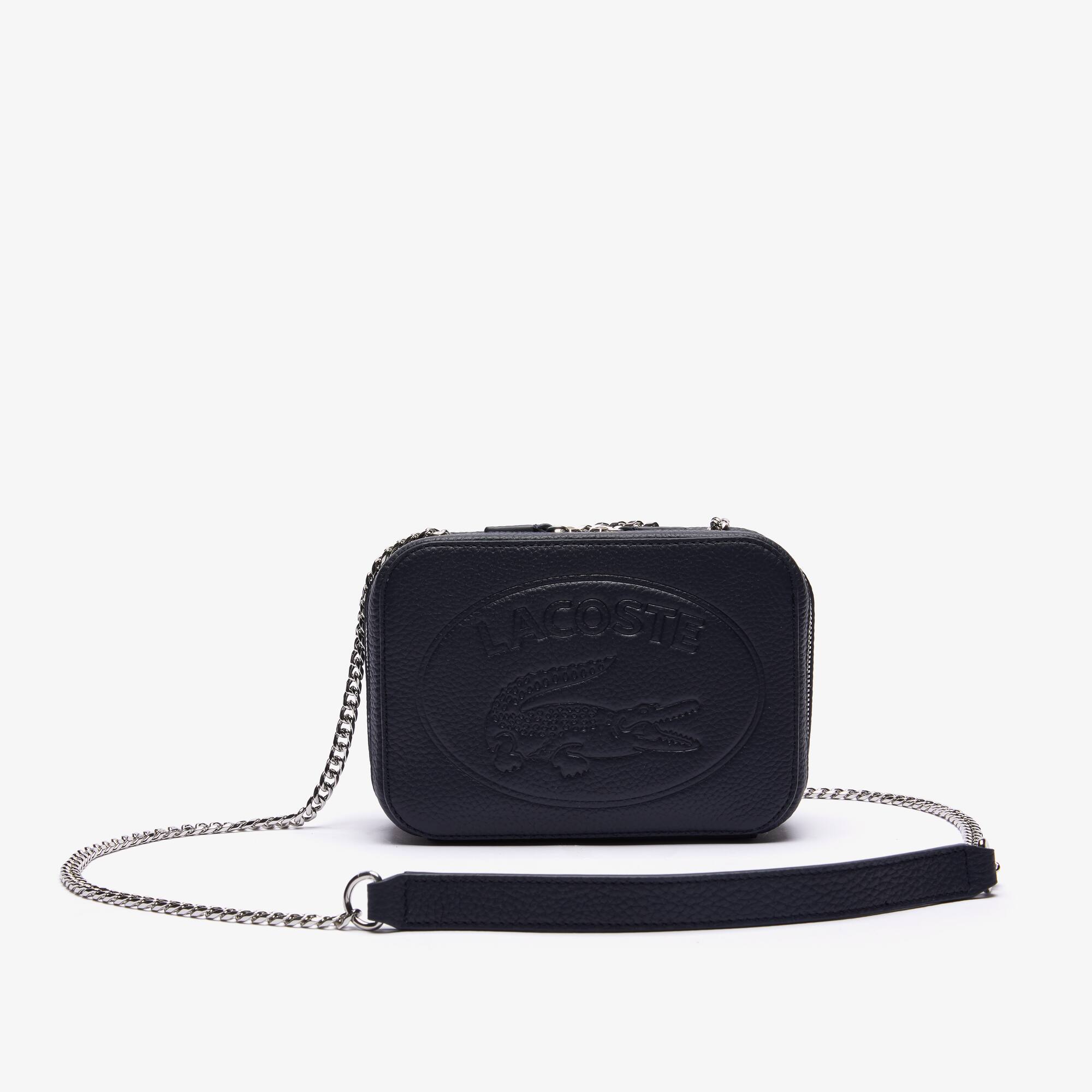 leather zip bag