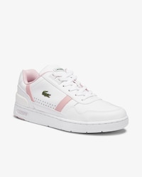 Women's T-Clip Leather and Synthetic Perforated Trainers