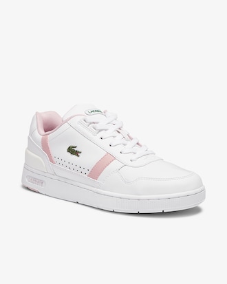 Women's T-Clip Leather and Synthetic Perforated Trainers