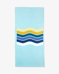 Rainbow wave beach towel