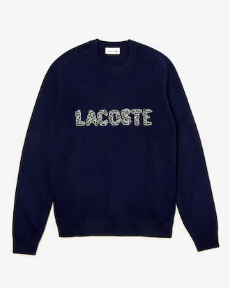 Men's Crocodile Embroidery Lacoste Signature Wool Blend Sweater