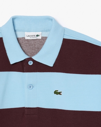 Contrast Stripe Piqué Rugby Shirt