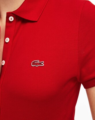 Women's Lacoste Slim Fit Stretch Mini Cotton Piqu&eacute; Polo Shirt