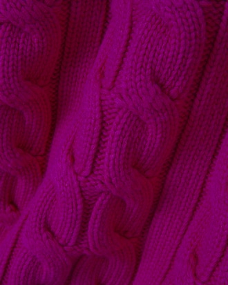 Runway Wool Polo Collar Cable Knit Sweater