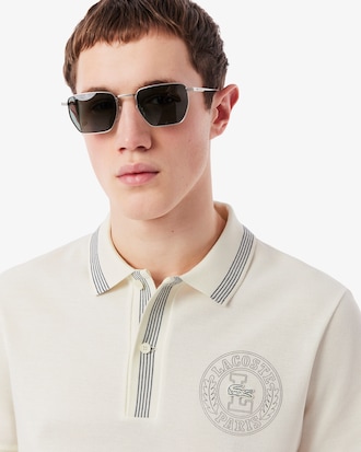 Regular Fit L.12.12 Badge Print Polo Shirt