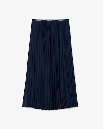 Long Pleated Elasticated Waist Skirt