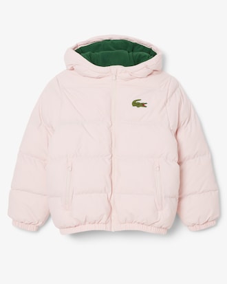 Unisex Embroidered Crocodile Hooded Puffed Jacket