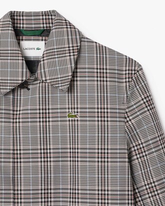 Lightweight Water-Repellent Checked Coat
