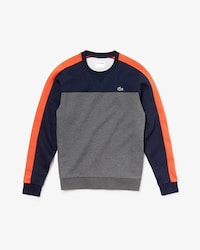 Men's Lacoste SPORT Crew Neck Colourblock Fleece Tennis Sweatshirt