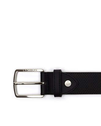 Men's Chantaco Lacoste Engraved Tongue Buckle Leather Belt