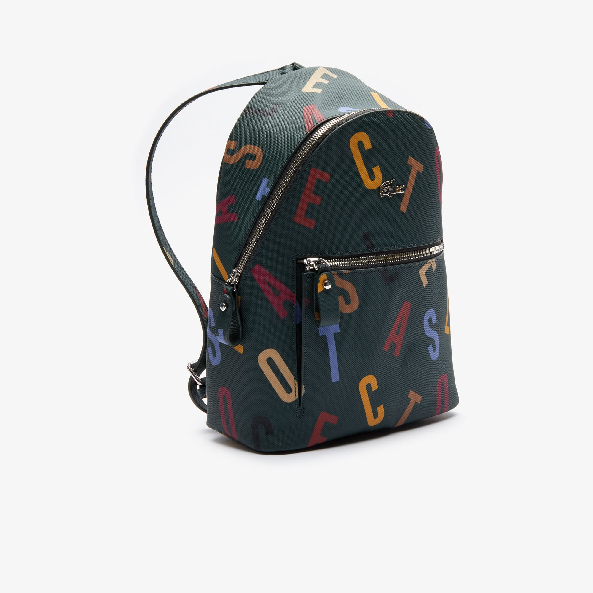 Women's Daily Classic Coated Print Canvas Backpack LACOSTE