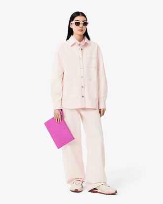 Anna Coated Piqu&eacute; Canvas Pouch