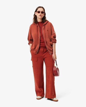 Oversized Wash Effect Zipped Sweatshirt