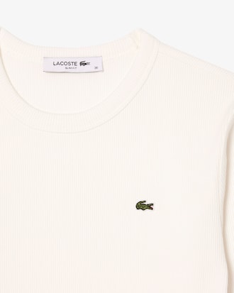 Slim Fit Ribbed Cotton T-shirt