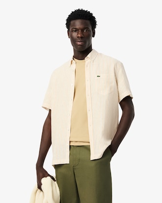 Regular Fit Short Sleeved Linen Shirt