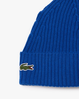 Rib Knit Brushed Wool Beanie