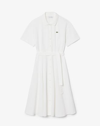Flared Piqué Polo Dress