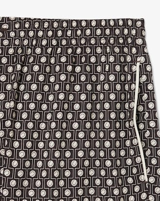 Relaxed Fit Printed Cotton Blend Shorts