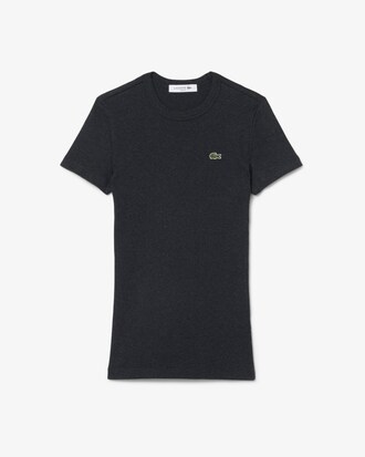 Slim Fit Ribbed Cotton T-shirt