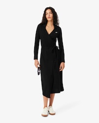 Stretch Mini Piqu&eacute; Wrap Polo Dress