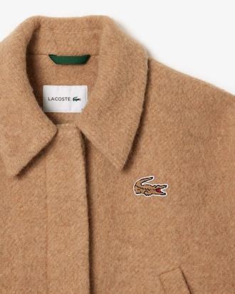 Cropped Oversized Pure Wool Jacket