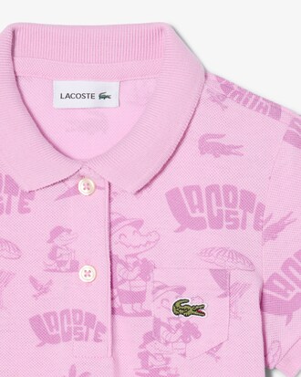 Print Piqu&eacute; Polo Dress