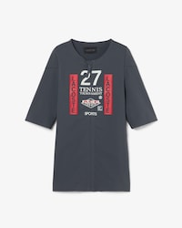 Runway Zipped Printed Stretch T-shirt