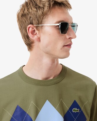 Heavy Cotton Argyle Print T-shirt