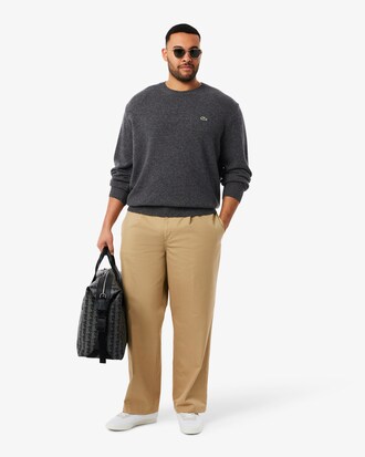 Carded Wool Crew Neck Sweater