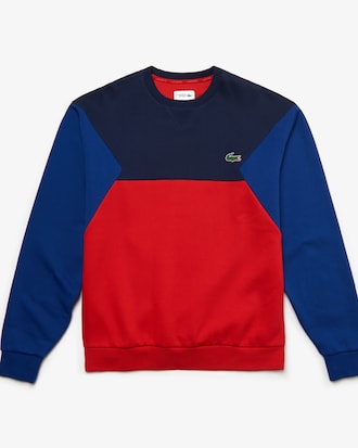 Men's Lacoste SPORT Colourblock Cotton Fleece Tennis Sweatshirt