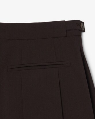 Runway Pleated Wool Bermuda Shorts