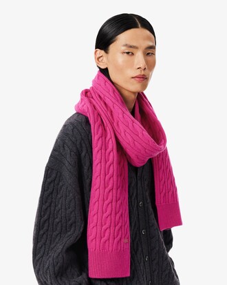 Runway Cable Knit Cashmere Scarf