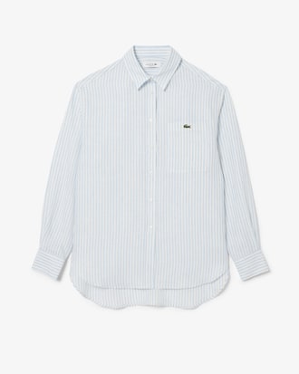 Oversized Striped Linen Shirt
