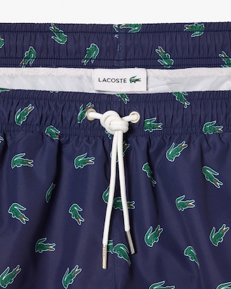 Crocodile Print Swim Trunks