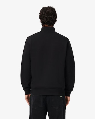 High Neck Zipped Fleece Sweatshirt